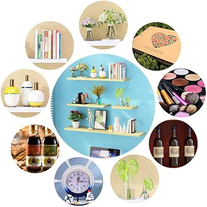 Modern Wall Mounted Shelves for Storage & Home Decoration (Set of 4)
