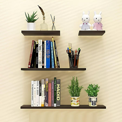 Modern Wall Mounted Shelves for Storage & Home Decoration (Set of 4)