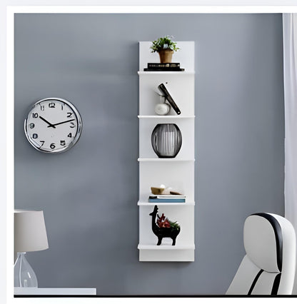 Modern Wall Mounted Wooden Shelves - 5-Tier