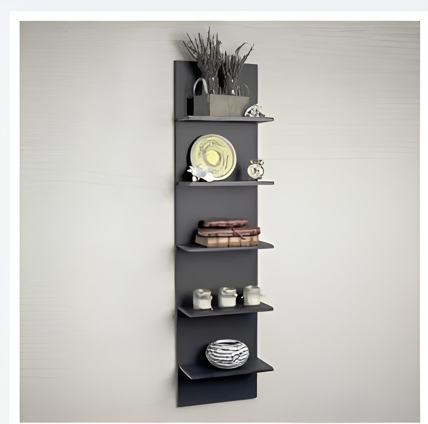 Modern Wall Mounted Wooden Shelves - 5-Tier