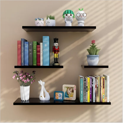 Modern Wall Mounted Shelves for Storage & Home Decoration (Set of 4)