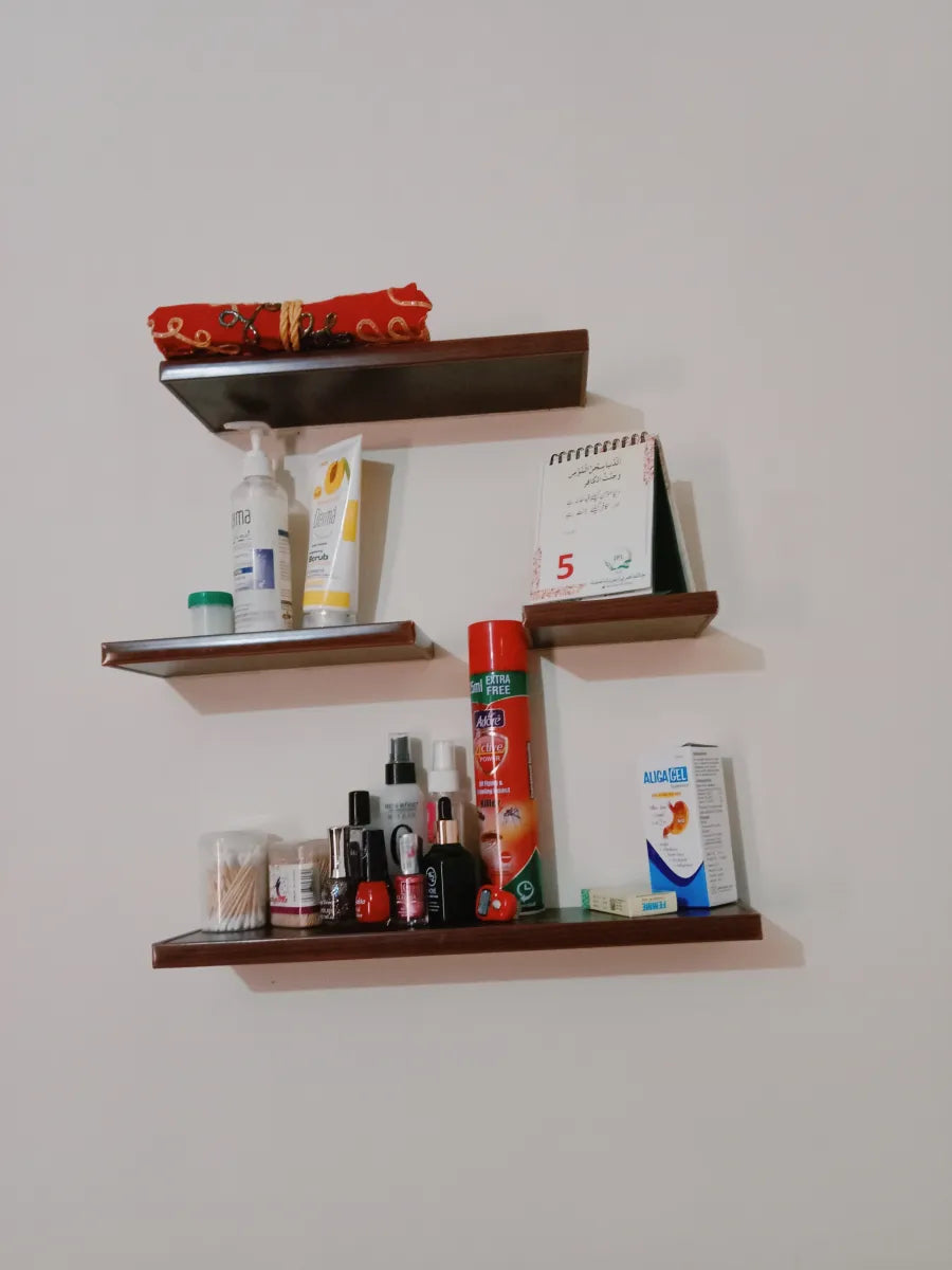 Modern Wall Mounted Shelves for Storage & Home Decoration (Set of 4)