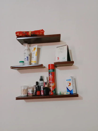 Modern Wall Mounted Shelves for Storage & Home Decoration (Set of 4)